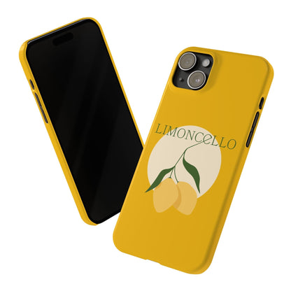 Italian Limoncello Yellow Slim Phone Cases with Lemons, Case-Mate IPHONE16 and all sizes