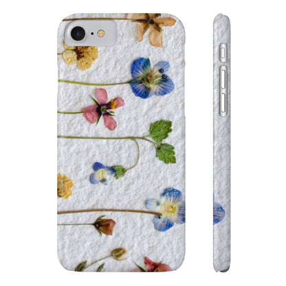 Dried Wild Pink and Purple Flower Image on Paper, Floral Slim Phone Cases, Case-Mate IPHONE16 and all sizes