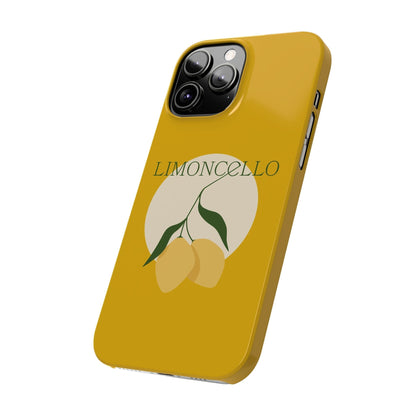 Italian Limoncello Yellow Slim Phone Cases with Lemons, Case-Mate IPHONE16 and all sizes