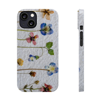 Dried Wild Pink and Purple Flower Image on Paper, Floral Slim Phone Cases, Case-Mate IPHONE16 and all sizes