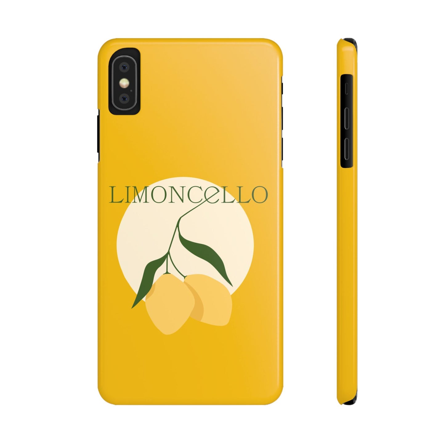 Italian Limoncello Yellow Slim Phone Cases with Lemons, Case-Mate IPHONE16 and all sizes